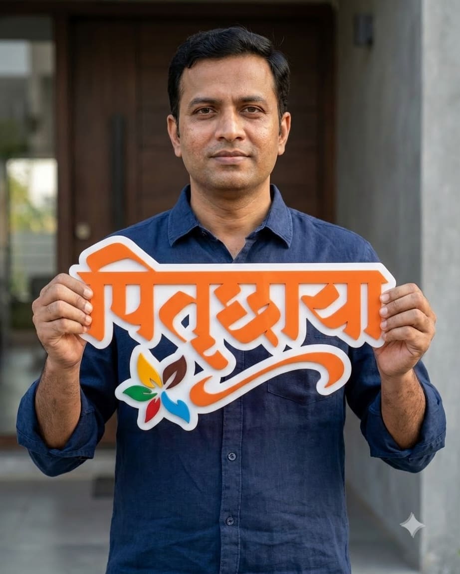 Pitruchhaya Marathi Name – Acrylic by Marathi Design