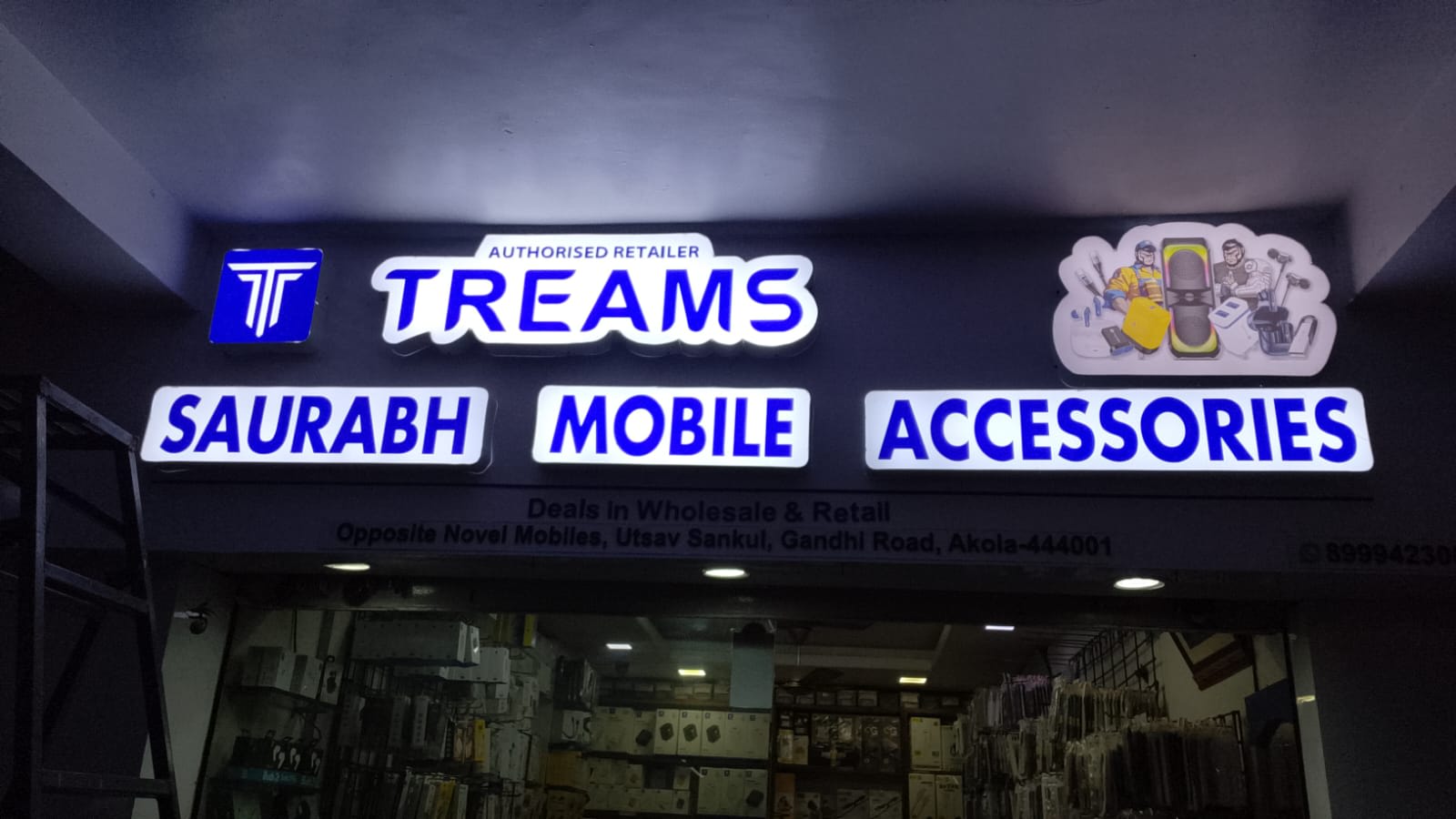 SAURABH MOBILE ACCESSORIES - TREAMS - Acrylic 3D LED Letters