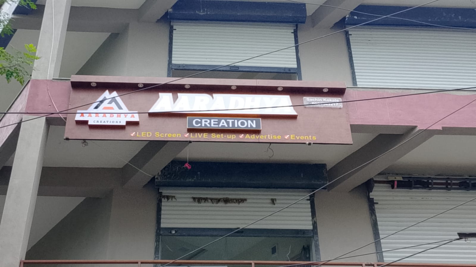 AARADHYA CREATION - Wooden ACP Board + Acrylic LED Letters