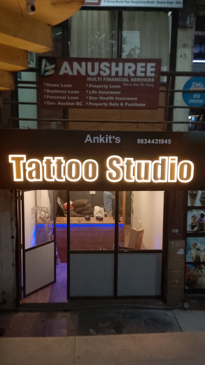 Tattoo Studio - ACP Board - Acrylic LED Letters