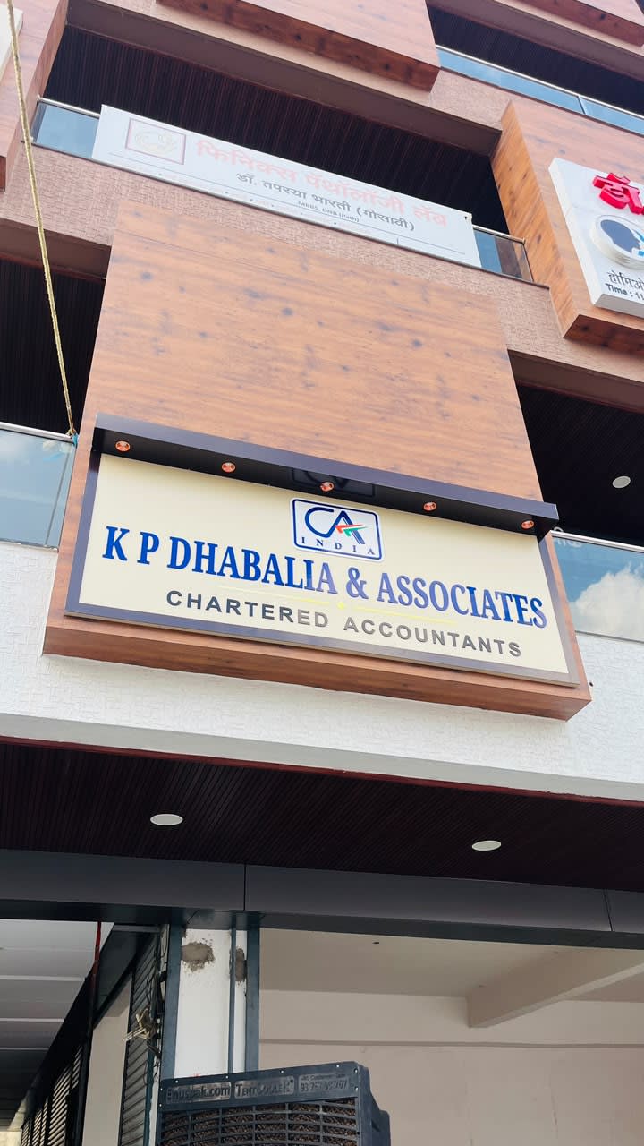 K P DHABALIA & ASSOCIATES - ACP + Acrylic Single Layer Letters