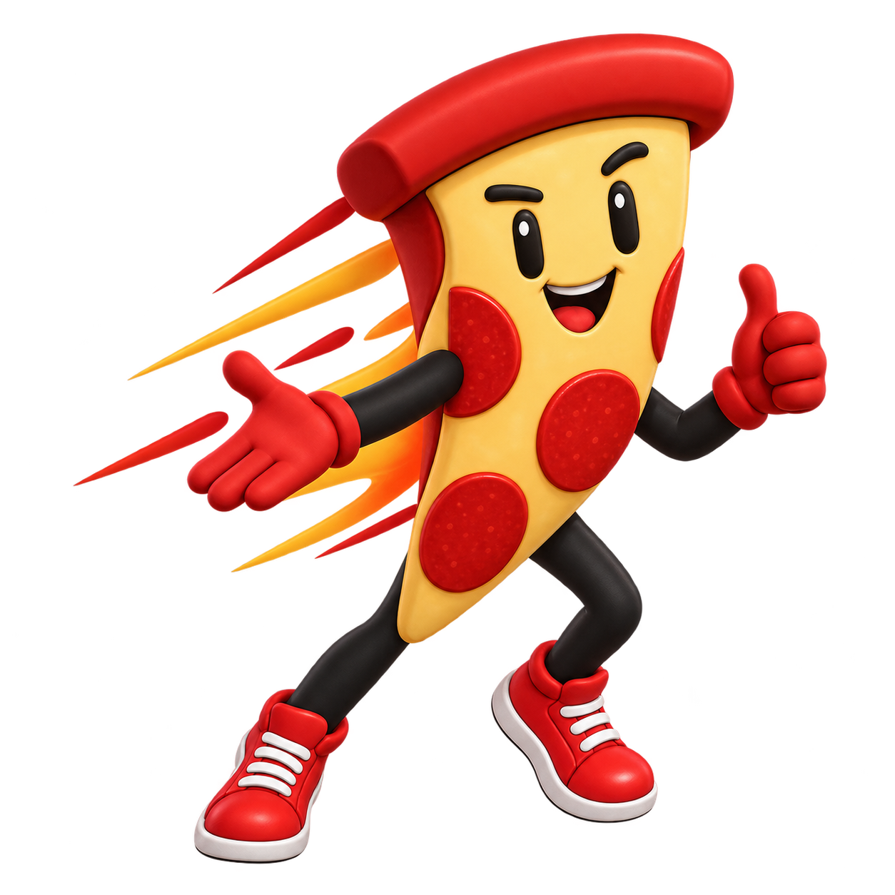 Pizza Rocket — mascota de Pizzas Now