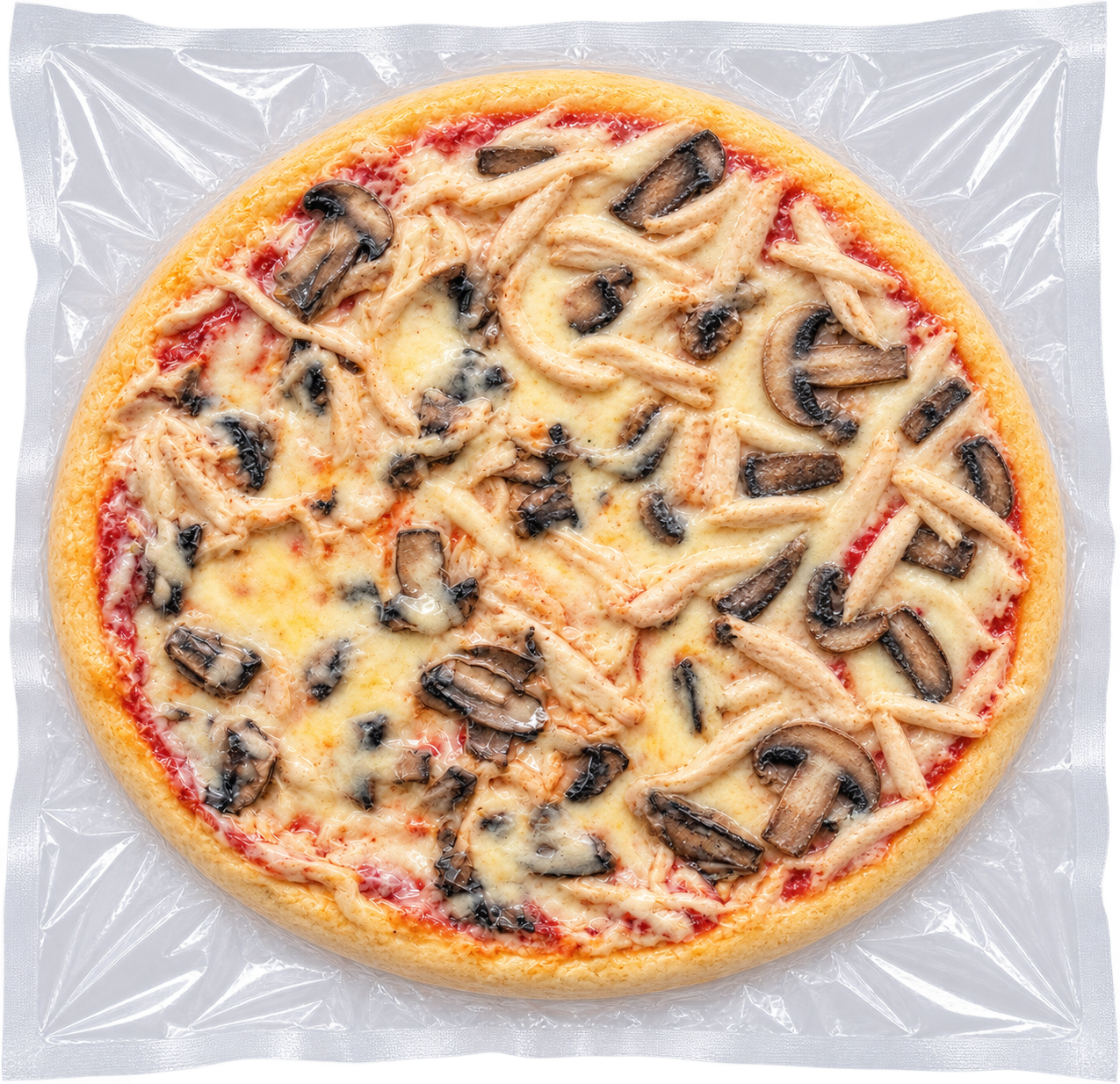 Pizza congelada Pollo con champiñones