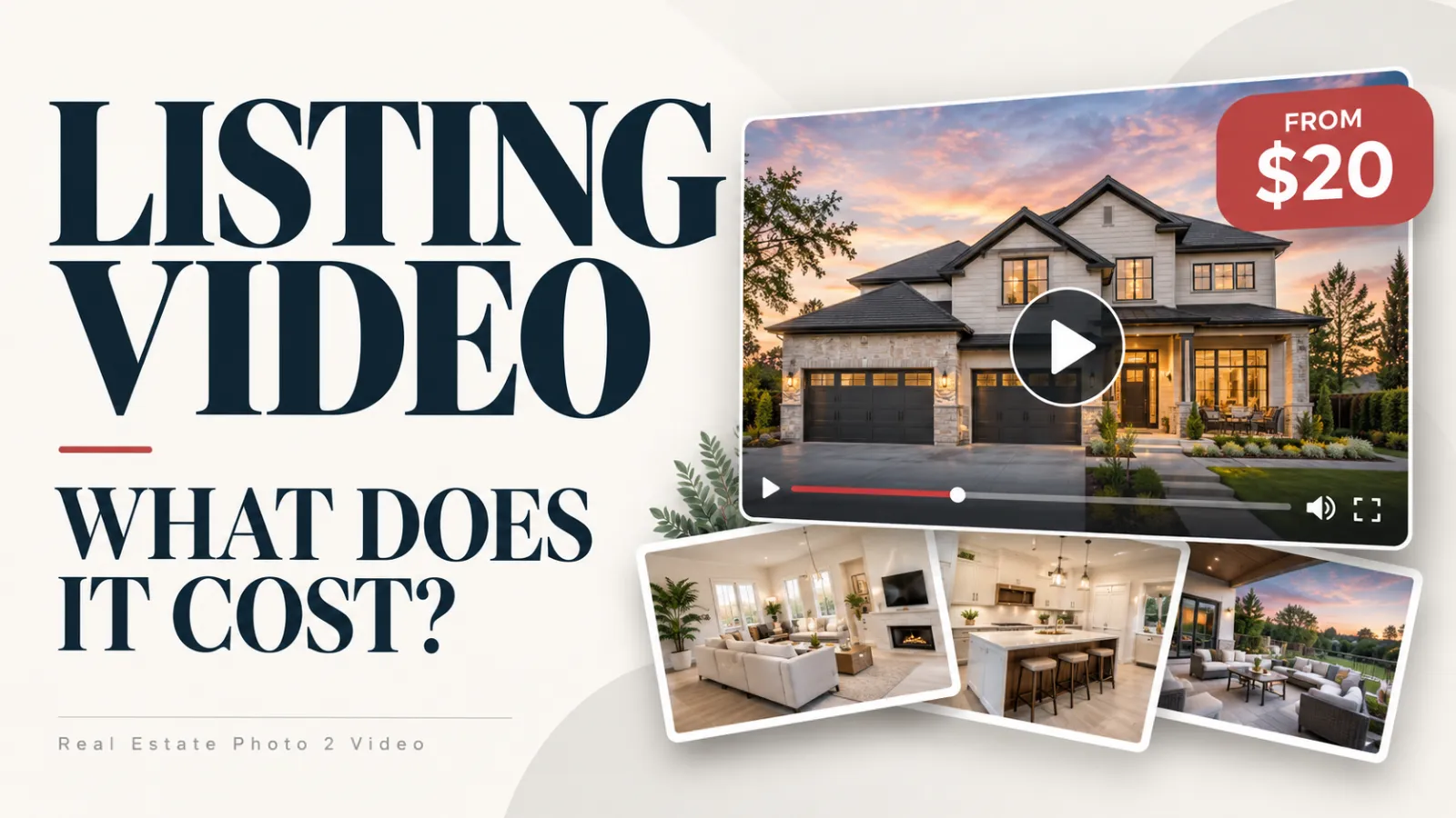 Listing Video Cost From $20 3