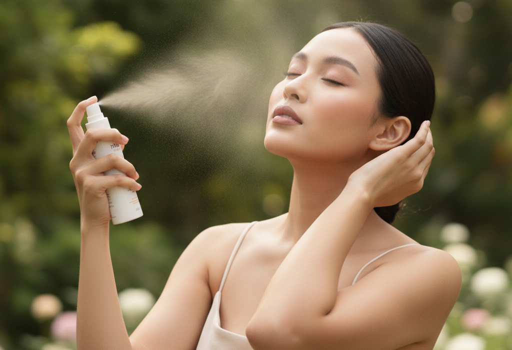 Cara reapply sunscreen