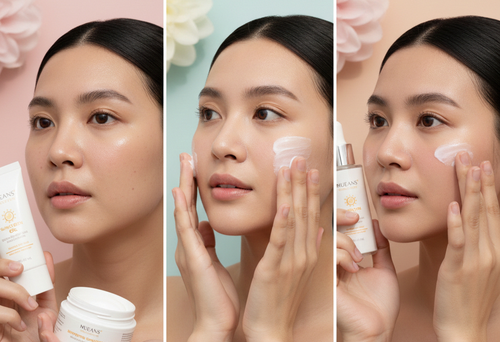 Cara reapply sunscreen