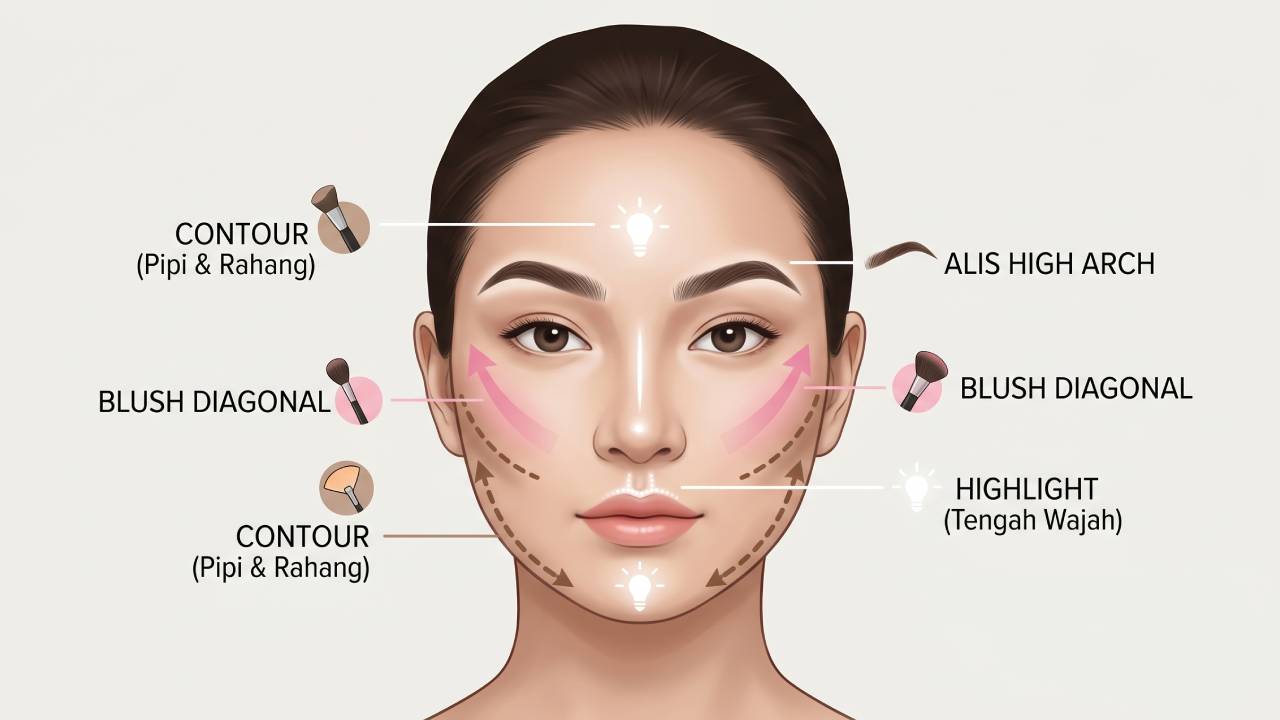 Makeup Wisuda untuk Wajah Bulat