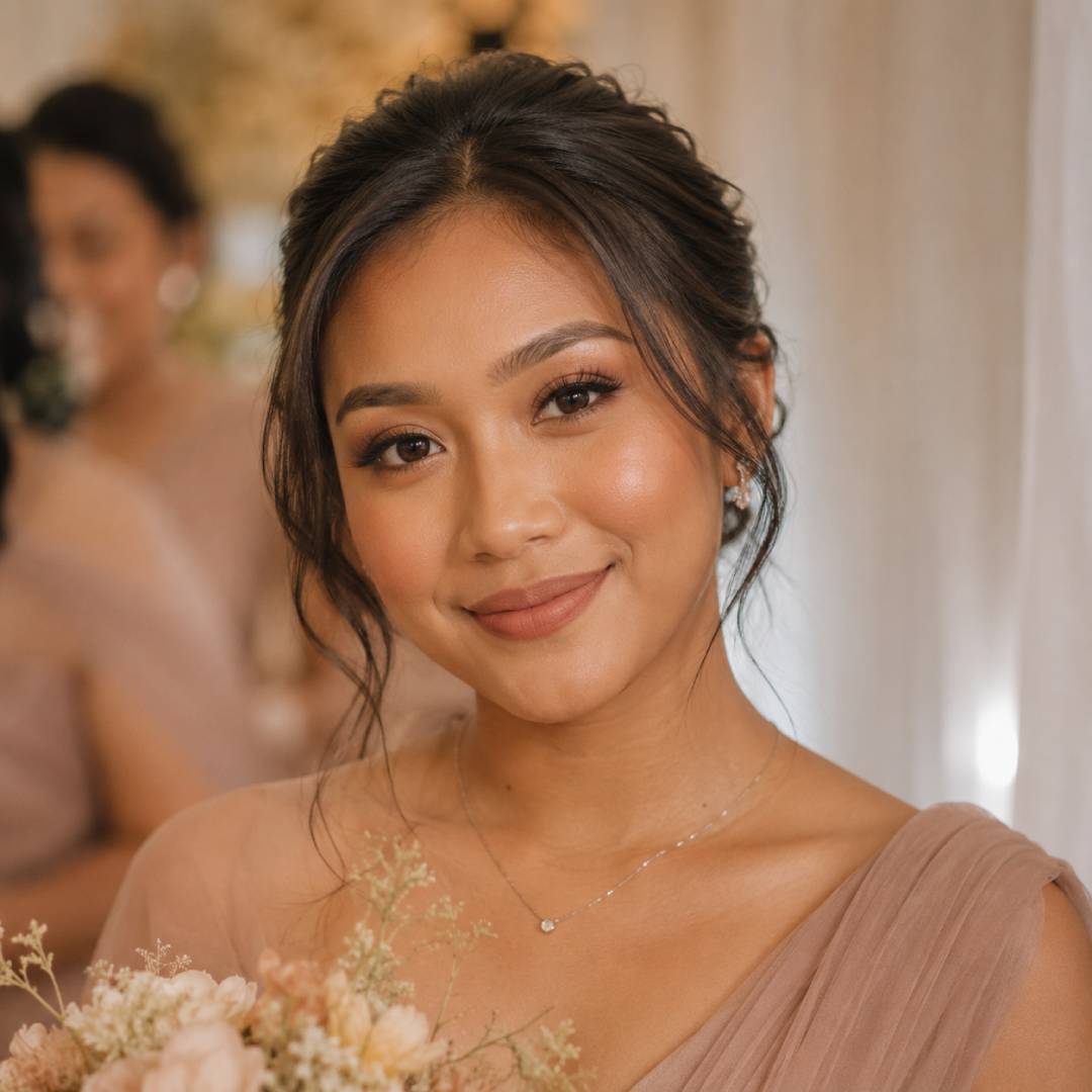 makeup bridesmaid natural