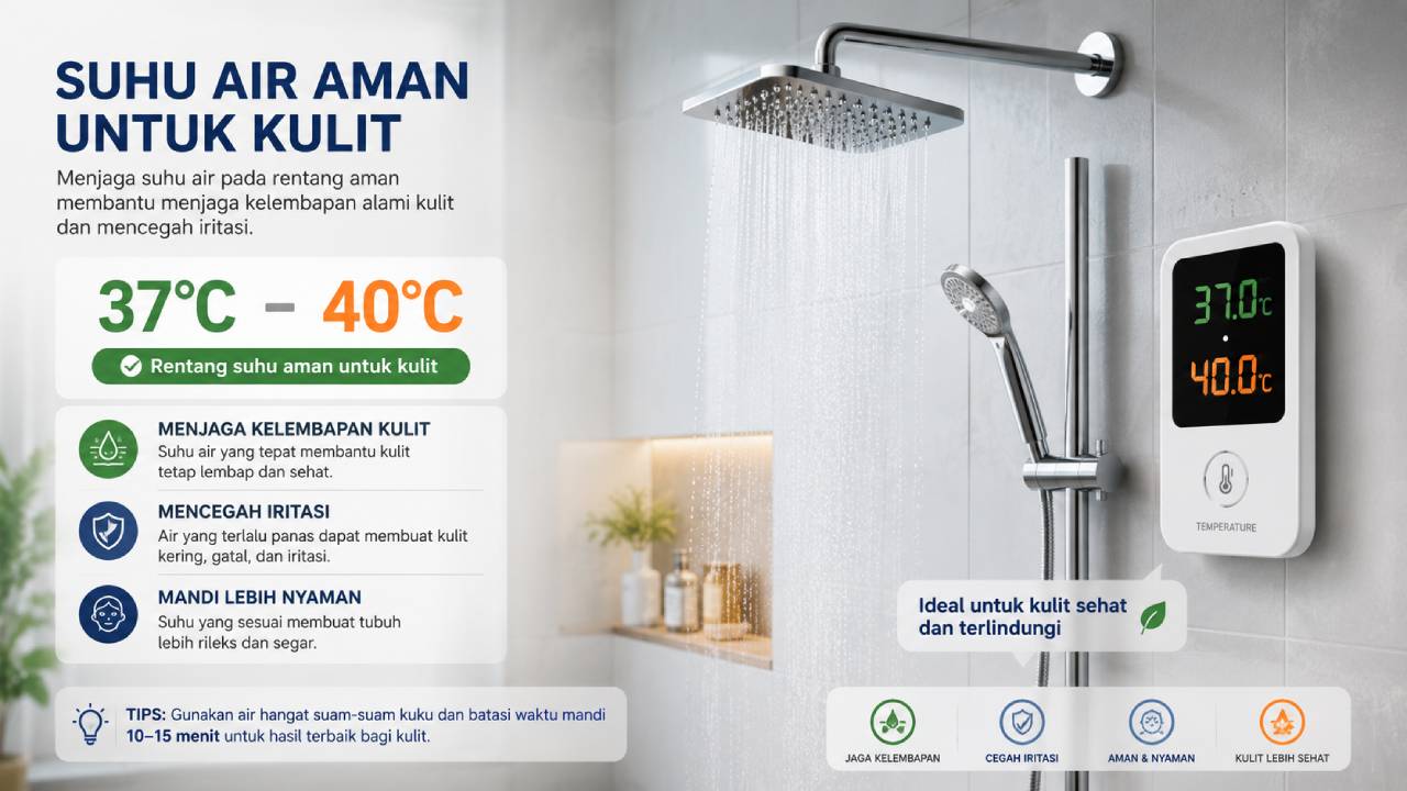 mandi air hangat untuk kesehatan kulit