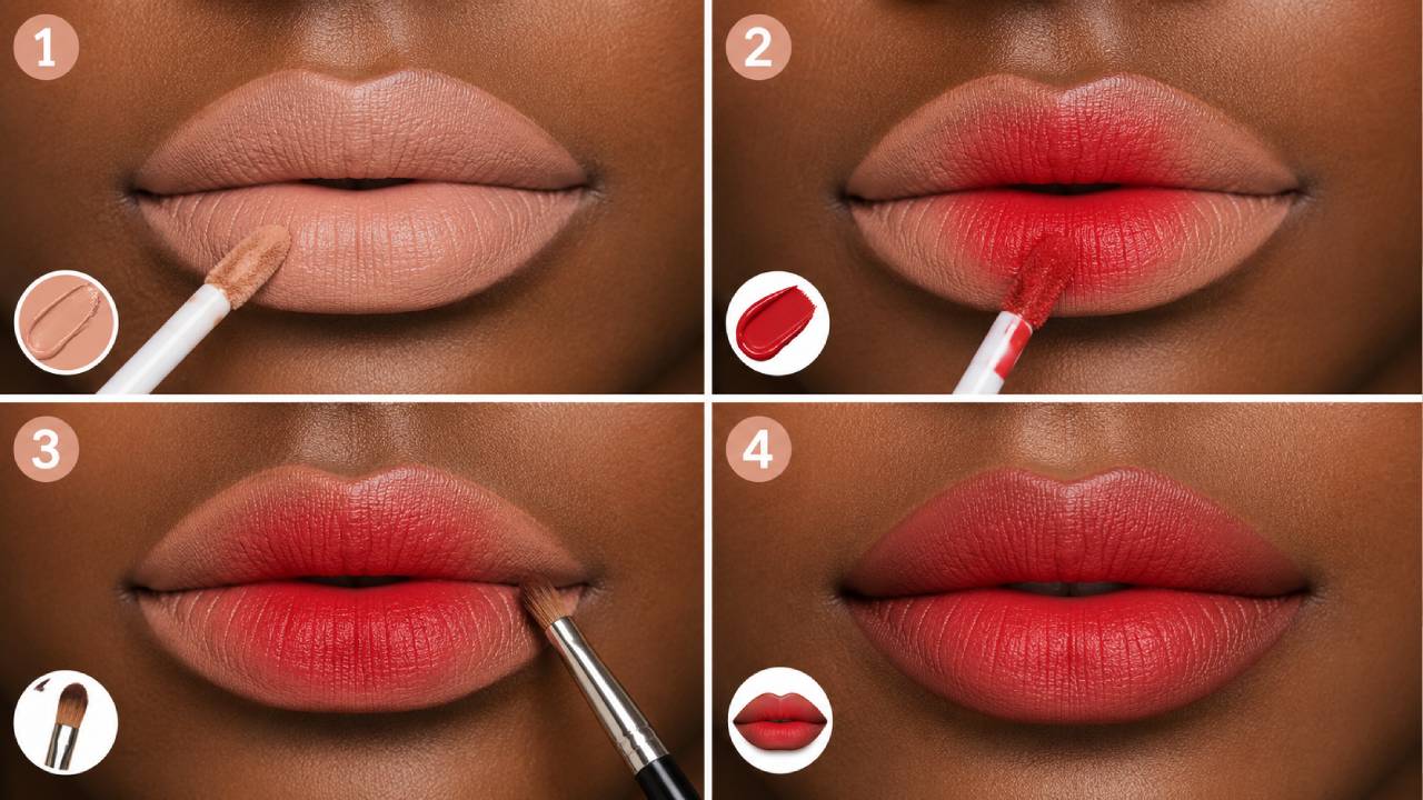 ombre lips bibir gelap