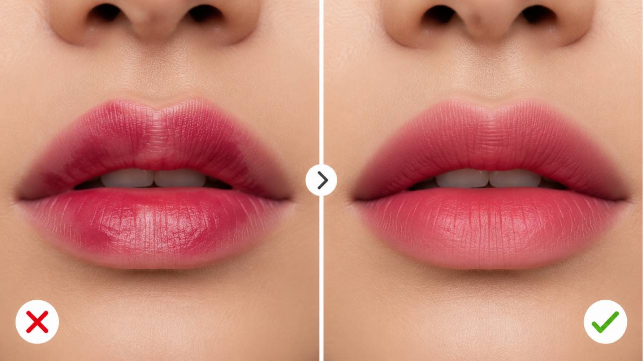 ombre lips bibir gelap