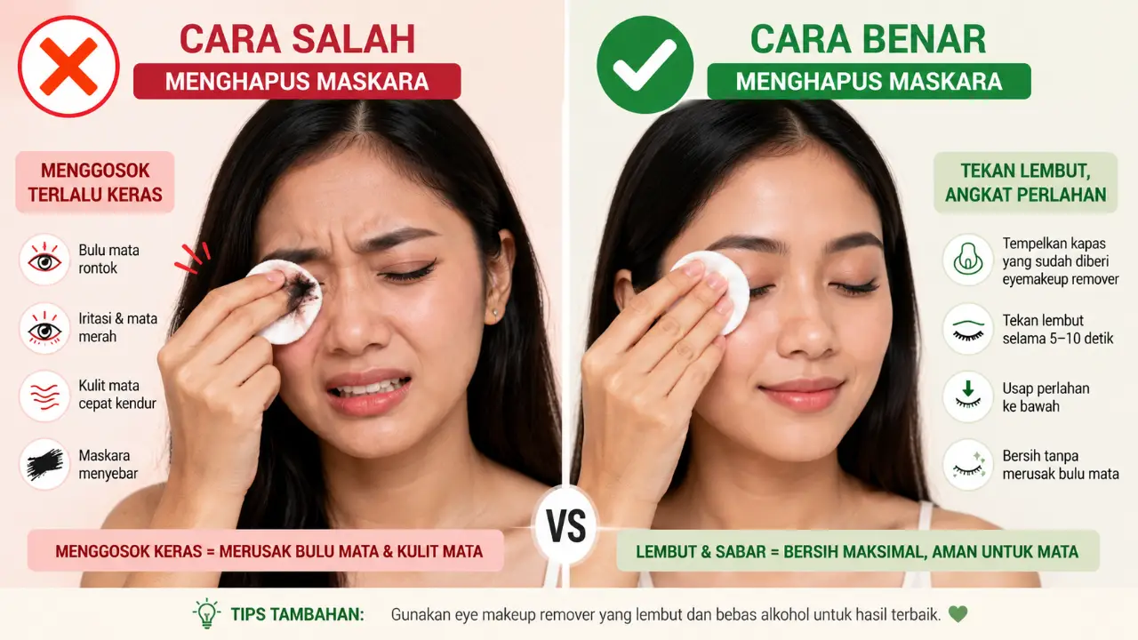 cara membersihkan mascara waterproof