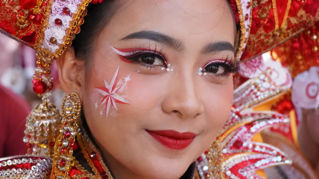 persiapan makeup karnaval