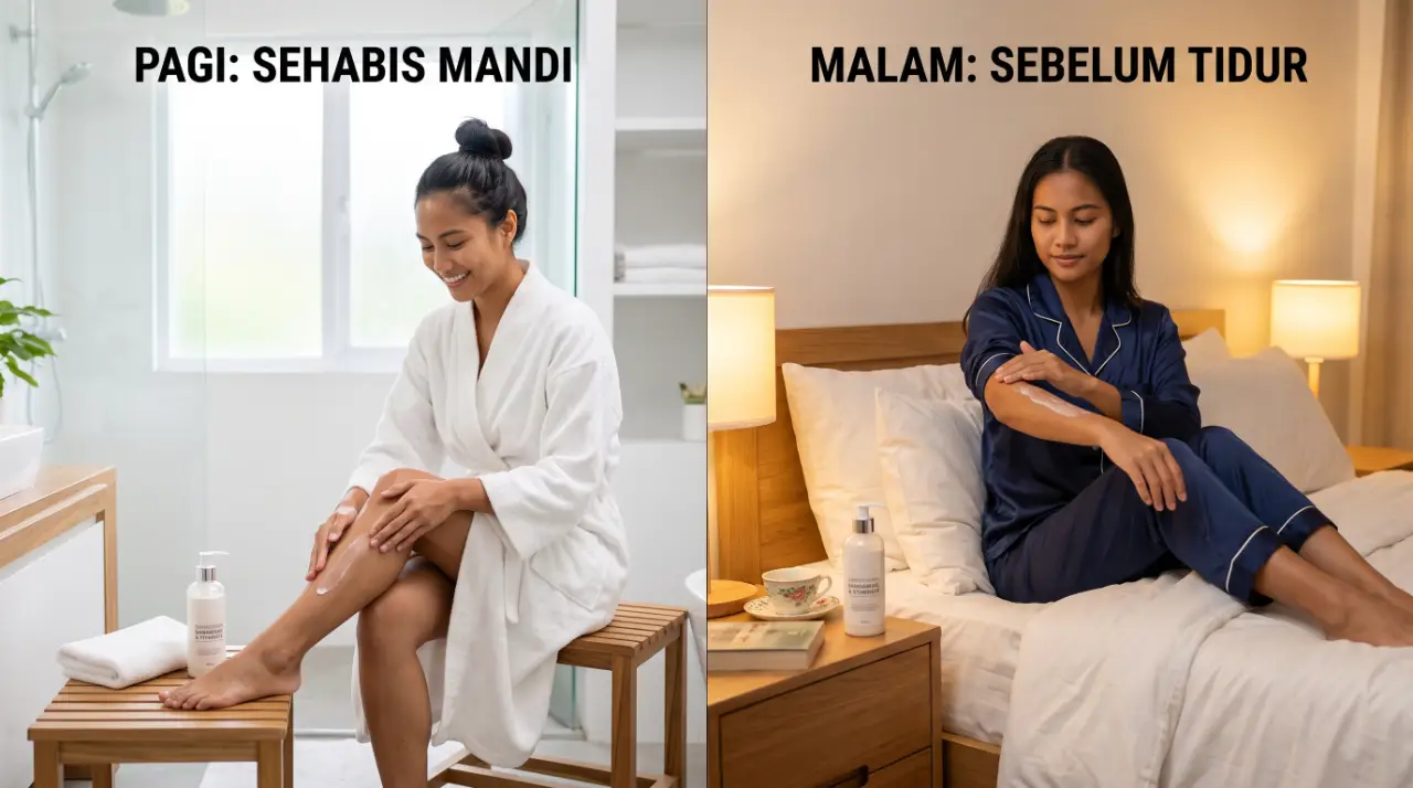 kesalahan memakai body lotion