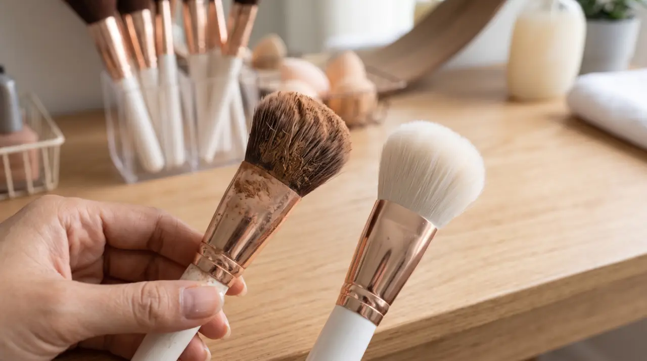 cara membersihkan brush makeup