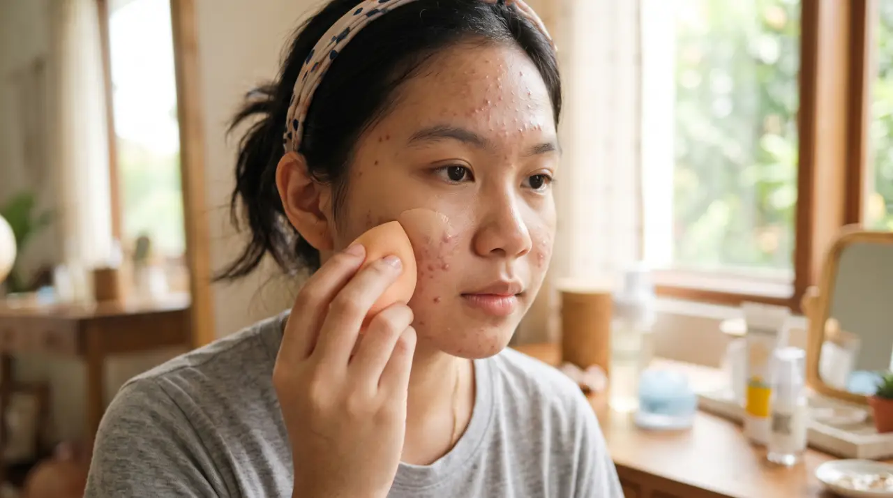 makeup ulang tahun remaja berjerawat