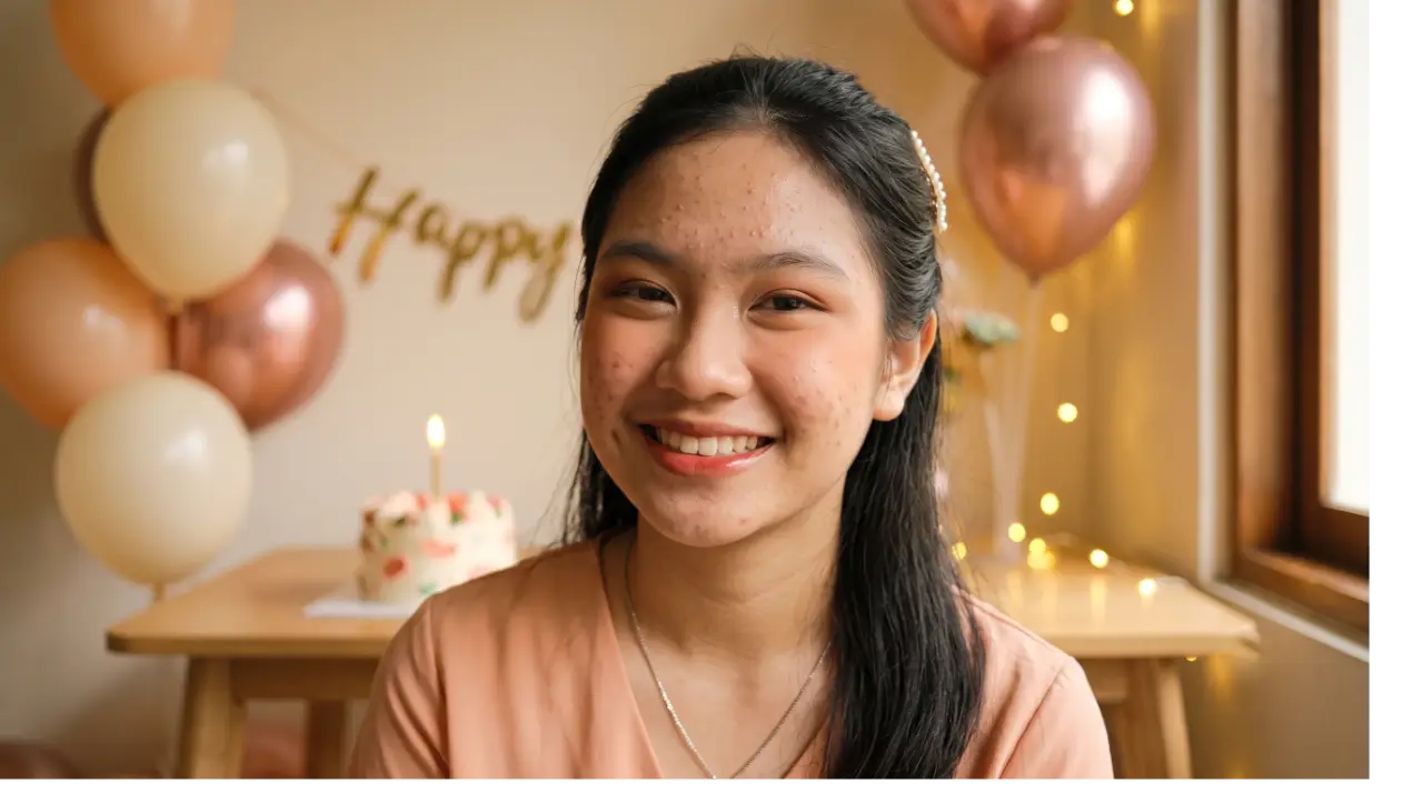 makeup ulang tahun remaja berjerawat