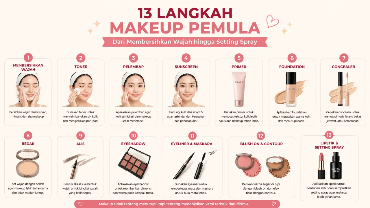 urutan makeup pemula