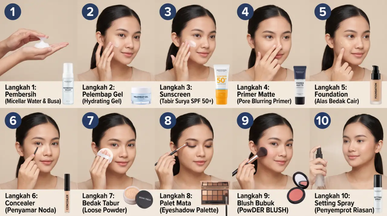urutan makeup untuk kulit berminyak