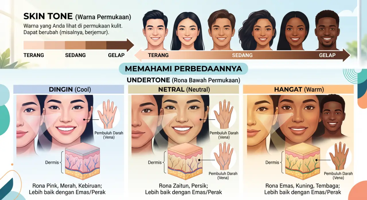 cara mengetahui undertone kulit