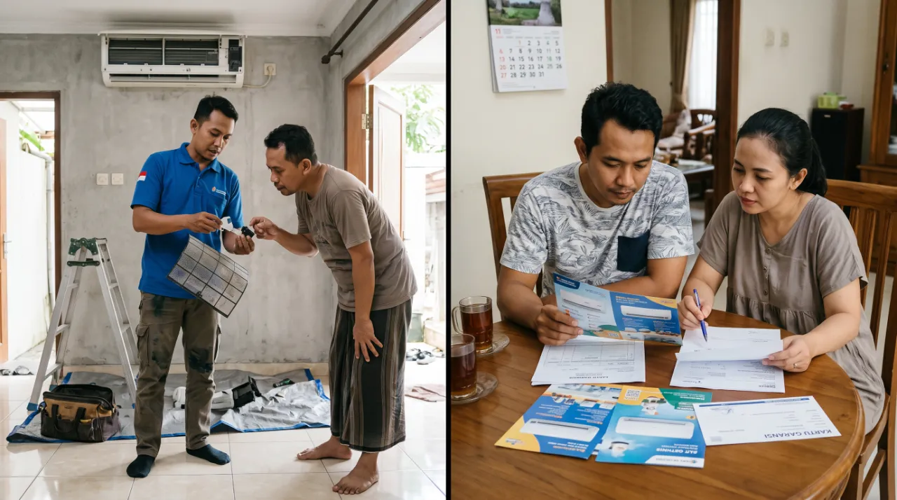 service AC atau ganti baru