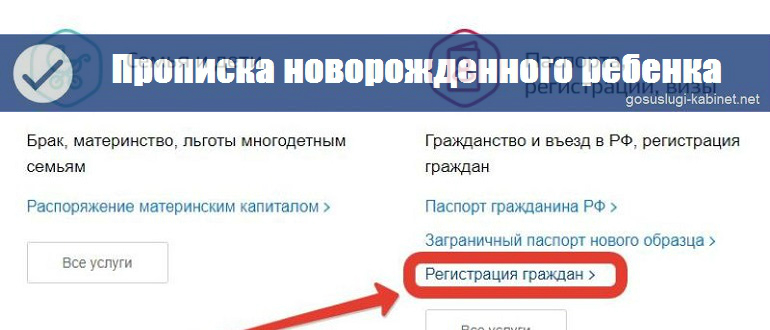 Как прописать новорожденного ребенка через Госуслуги