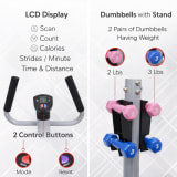 3-in-1 Twist Stepper with Handlebar, Dumbbells & Hydraulic Resistance – Multifunction Home Fitness Machine thumbnail 3