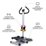 3-in-1 Twist Stepper with Handlebar, Dumbbells & Hydraulic Resistance – Multifunction Home Fitness Machine thumbnail 5