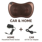 Car & Home Electric Shiatsu Massage Pillow – Neck, Back & Shoulder Massager with Heat Function thumbnail 3