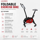 Foldable Exercise Cycle With Flywheel Stationary Bike thumbnail 3
