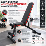 Apex Multifunctional Adjustable Foldable Weight Bench with Resistance Bands thumbnail 2