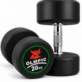 Olympic Commercial Grade Rubber Coated Dumbbells thumbnail 1