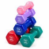 Vinyl Coated Dumbbells 1KG to 5KG Pack of 2 thumbnail 1