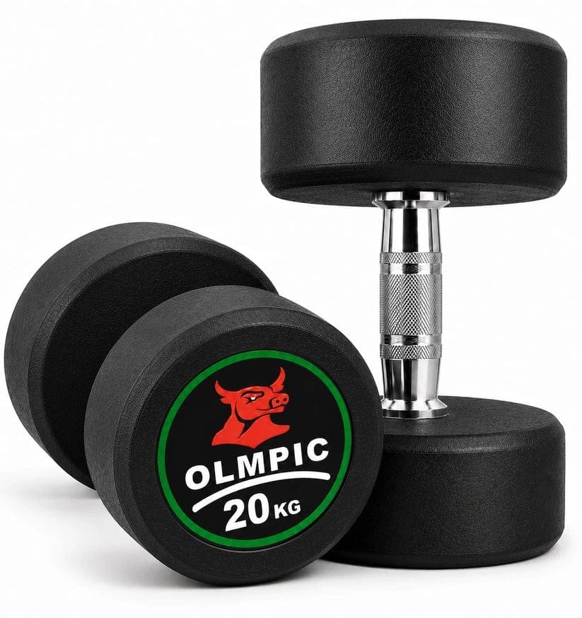 Olympic Commercial Grade Rubber Coated Dumbbells