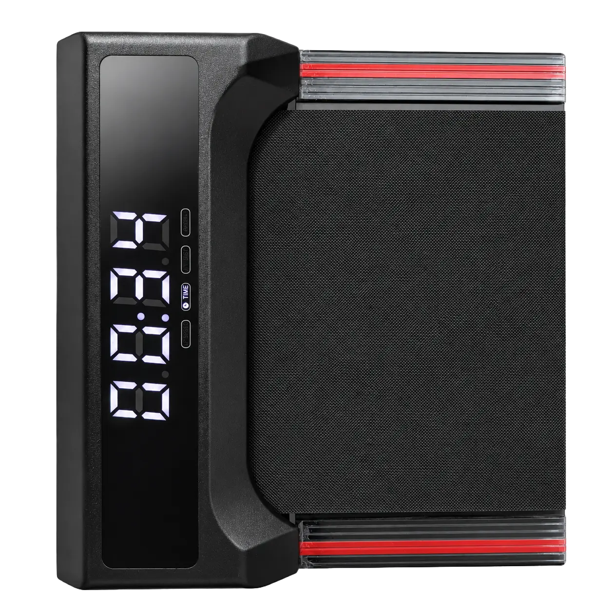 Close-up of the walking pad's integrated LED display showing the current speed