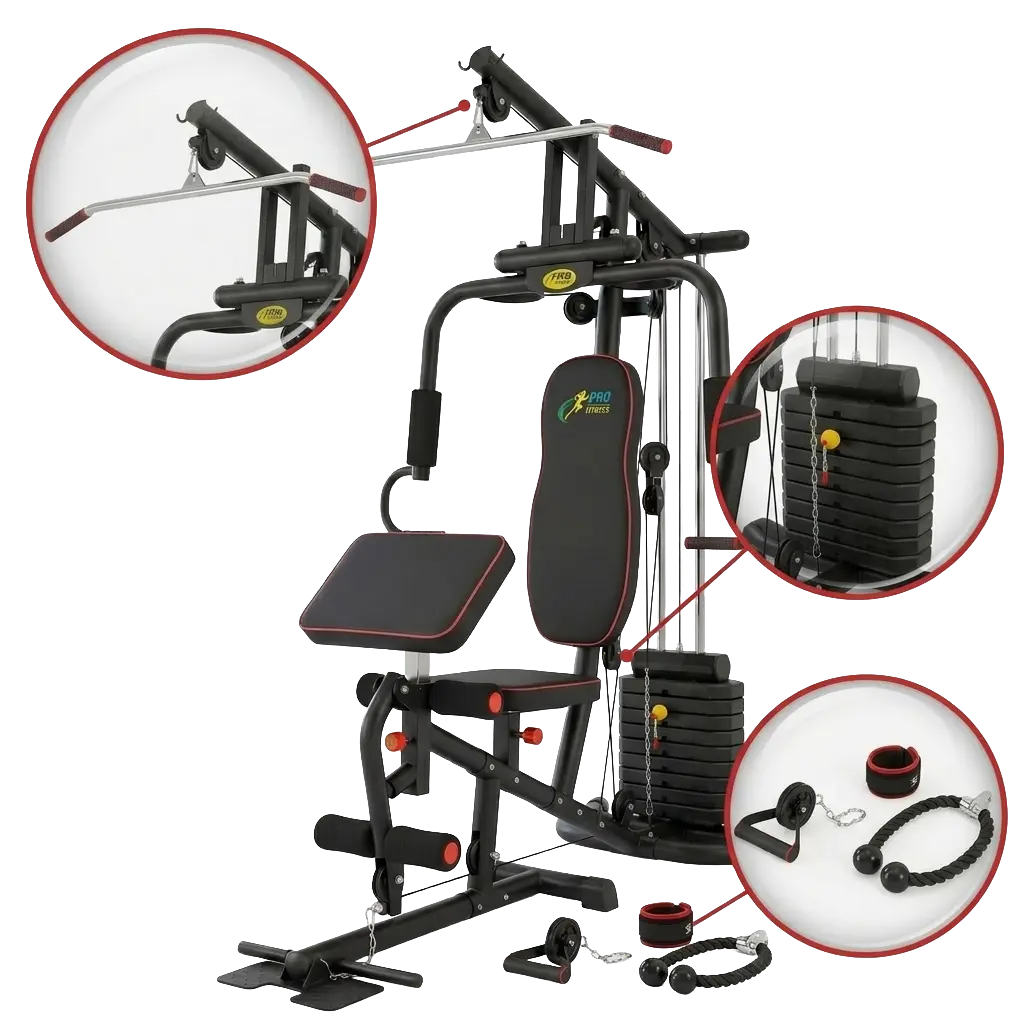 Profitness Multi Gym 50KG - Product Features and Attachment Highlights