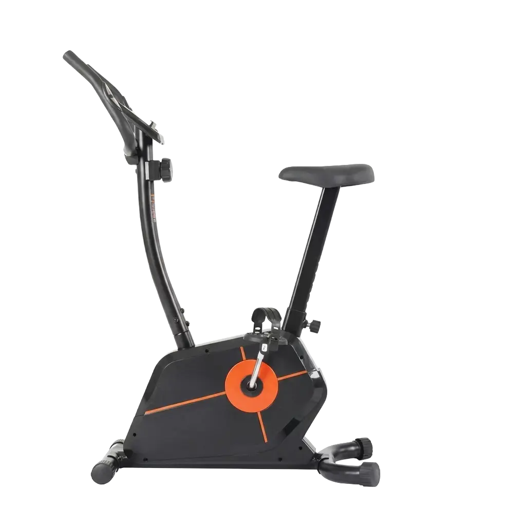 Full side profile view of the BC-515B upright magnetic exercise bike