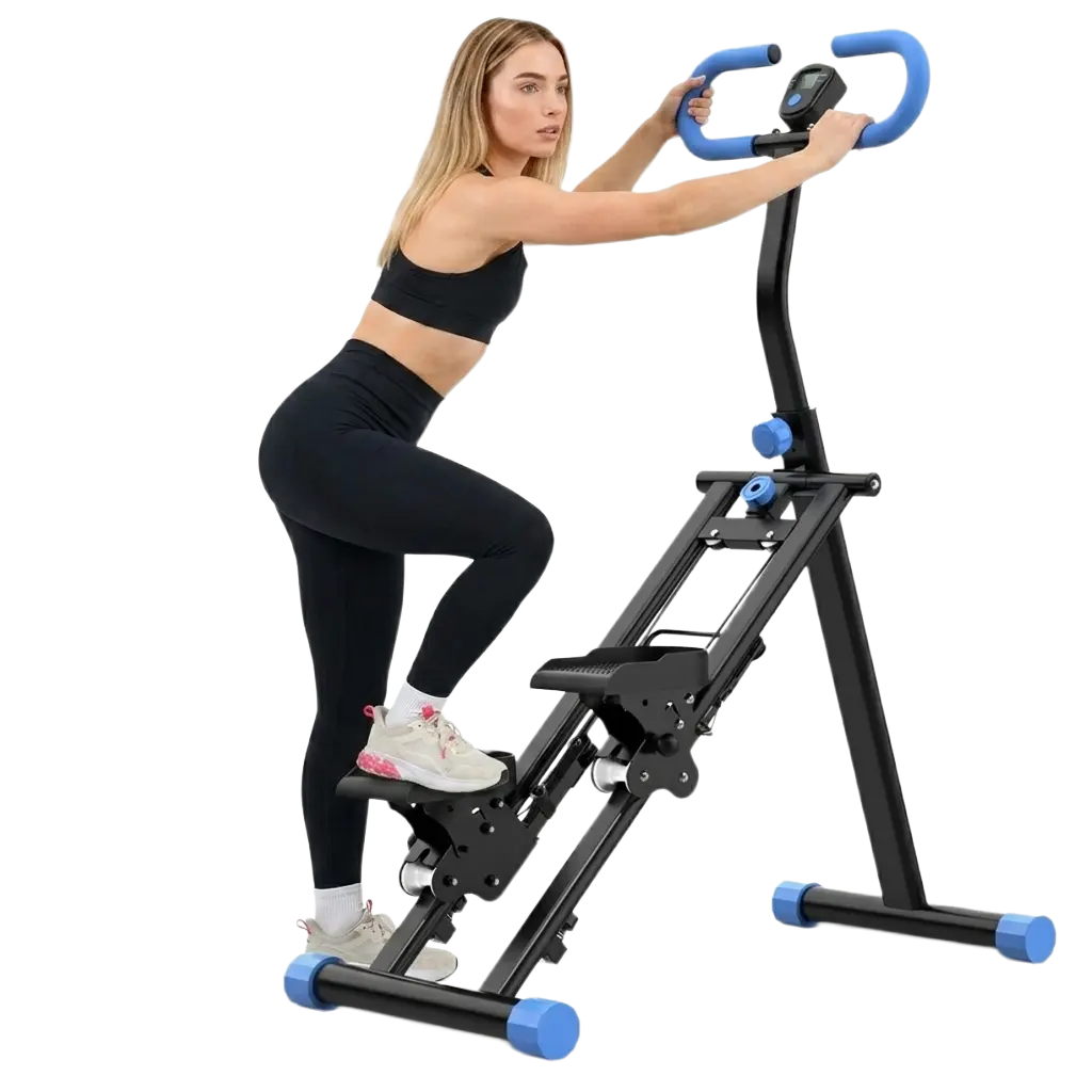Foldable Stair Climber Stepper - Folded compact storage view