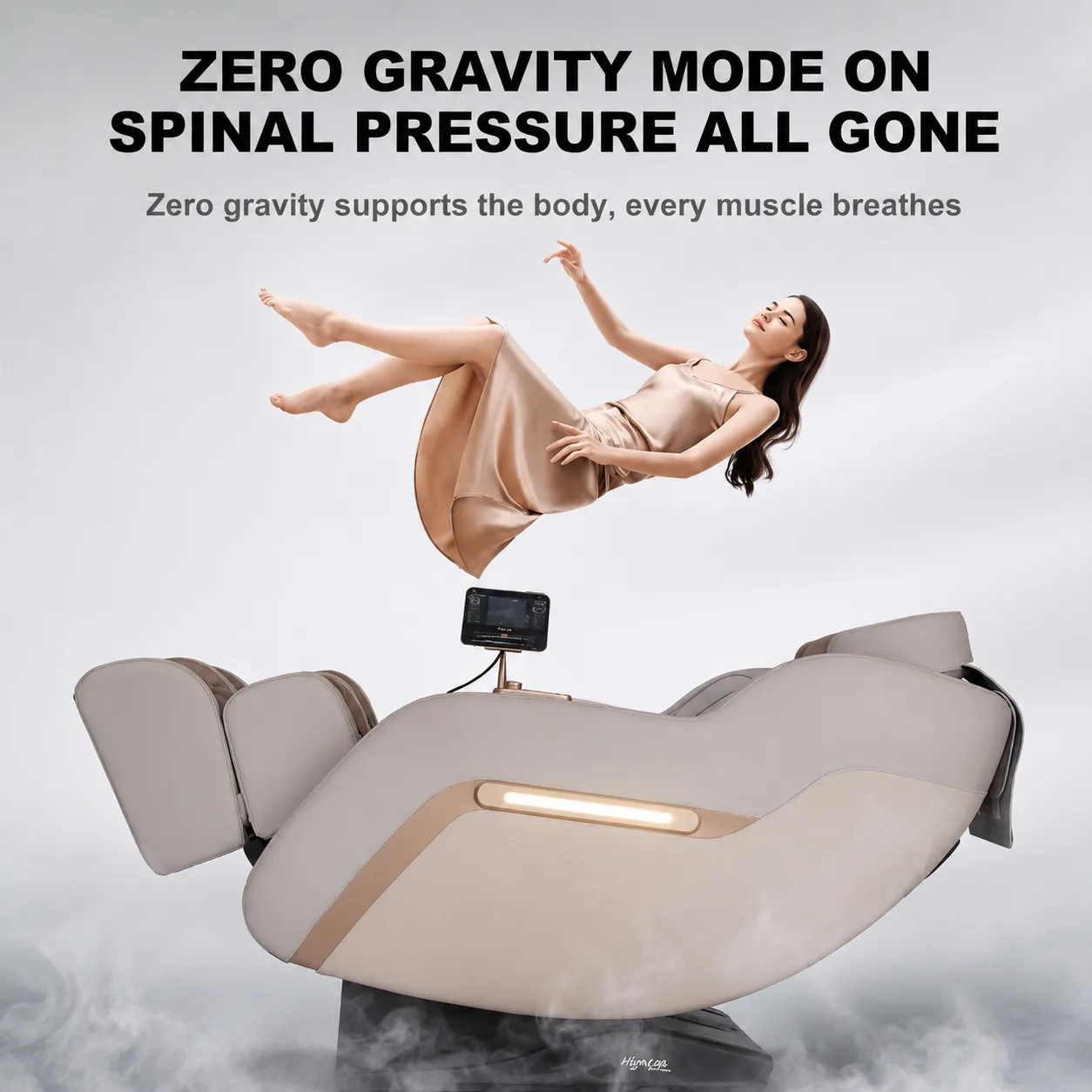 Zero gravity mode relieving spinal pressure