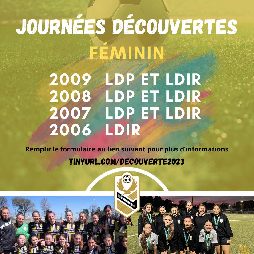 Journées découvertes Soccer Féminin