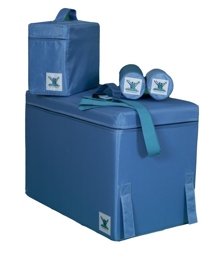 Pain Free-Posture Basic Foam Package (Blocks LARGE & 1 SMALL, ROLLS LONG & SHORT, STRAP/Yoga Belt Bundle)