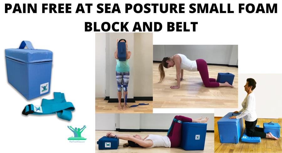 Posture Therapy Small FOAM Block and Blue STRAP/Yoga Belt Bundle - Image 16