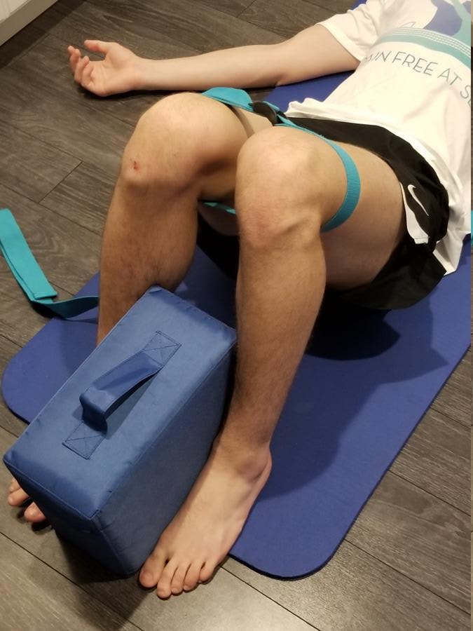 Posture Therapy Small FOAM Block and Aqua STRAP/Yoga Belt Bundle - Image 6