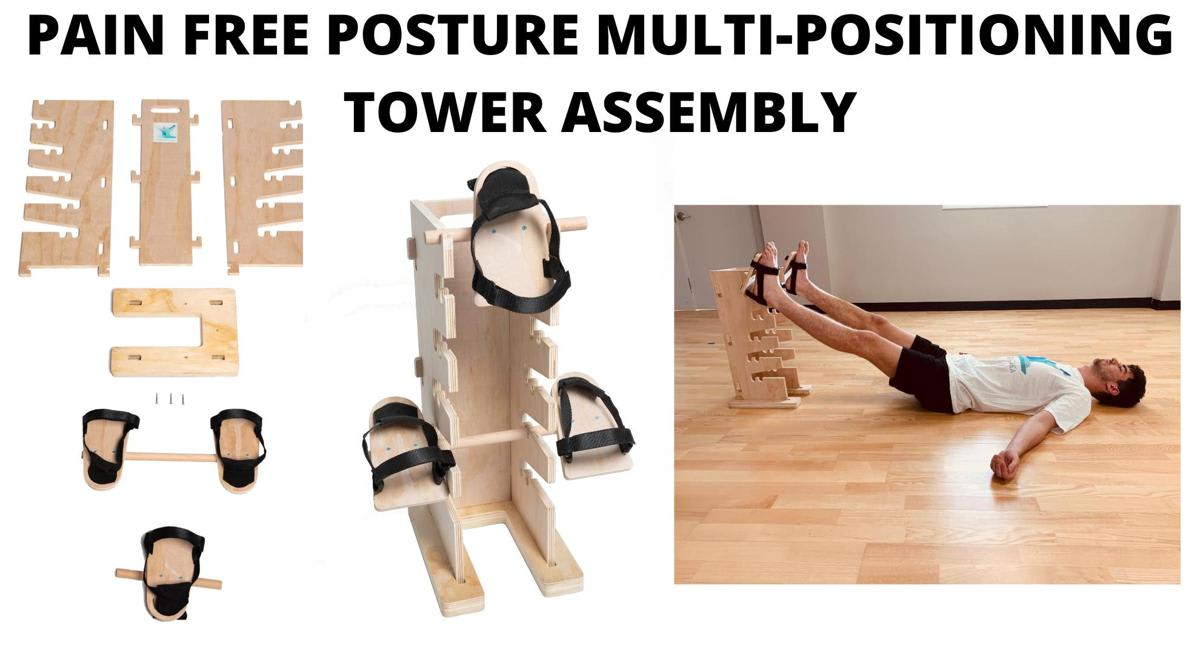 Pain Free-Posture Multi-Positioning Tower & Healing Aqua Prism Glasses (Includes Single and Double Pedal) -POSTURE TOWER- Hip Flexor Releaser- Neck, Hip, Lower Back, Knee & Ankle Pain Reducer - Image 9