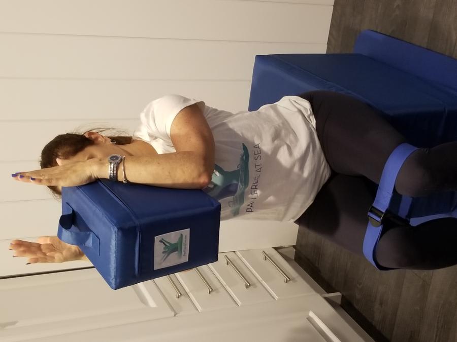 Posture Therapy SINGLE Blue STRAP/YOGA BELT - Image 4