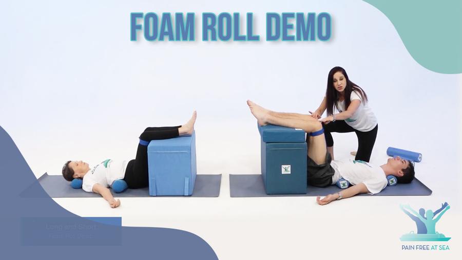 Posture Therapy Long and Short FOAM ROLLS/Towel and BLUE STRAP/Yoga Belt Bundle - Image 10