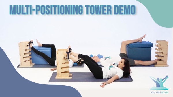 Pain Free-Posture Multi-Positioning Tower & Healing Blue Prism Glasses (Includes Single and Double Pedal) -POSTURE TOWER- Hip Flexor Releaser- Neck, Hip, Lower Back, Knee & Ankle Pain Reducer - Image 5