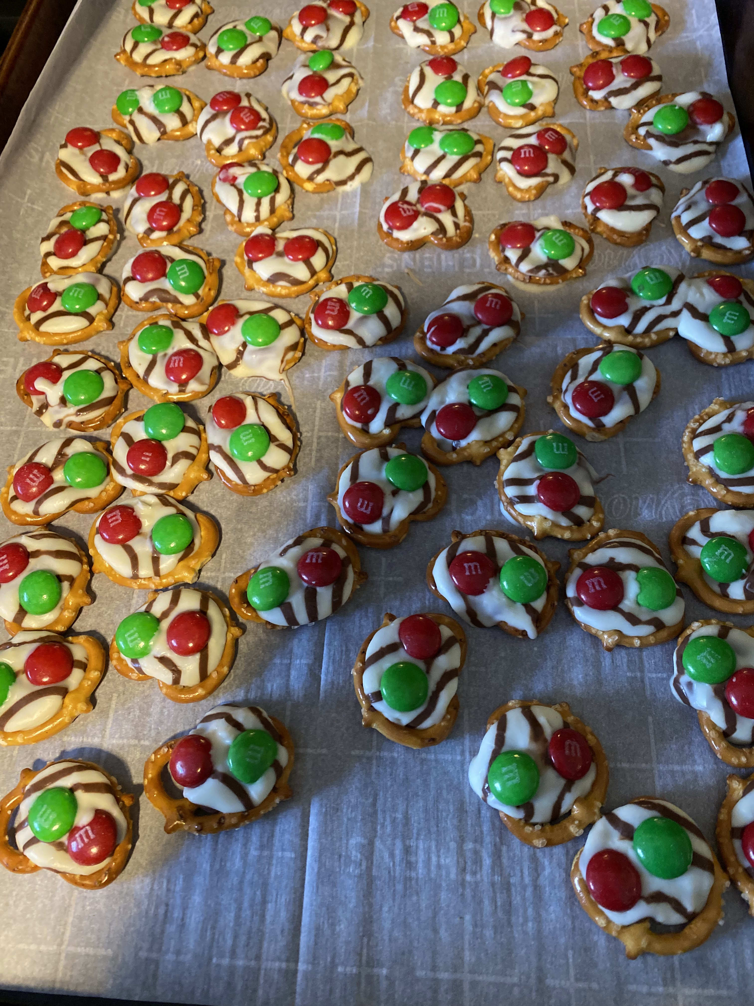 It's a picture of Jolene's Holiday pretzels