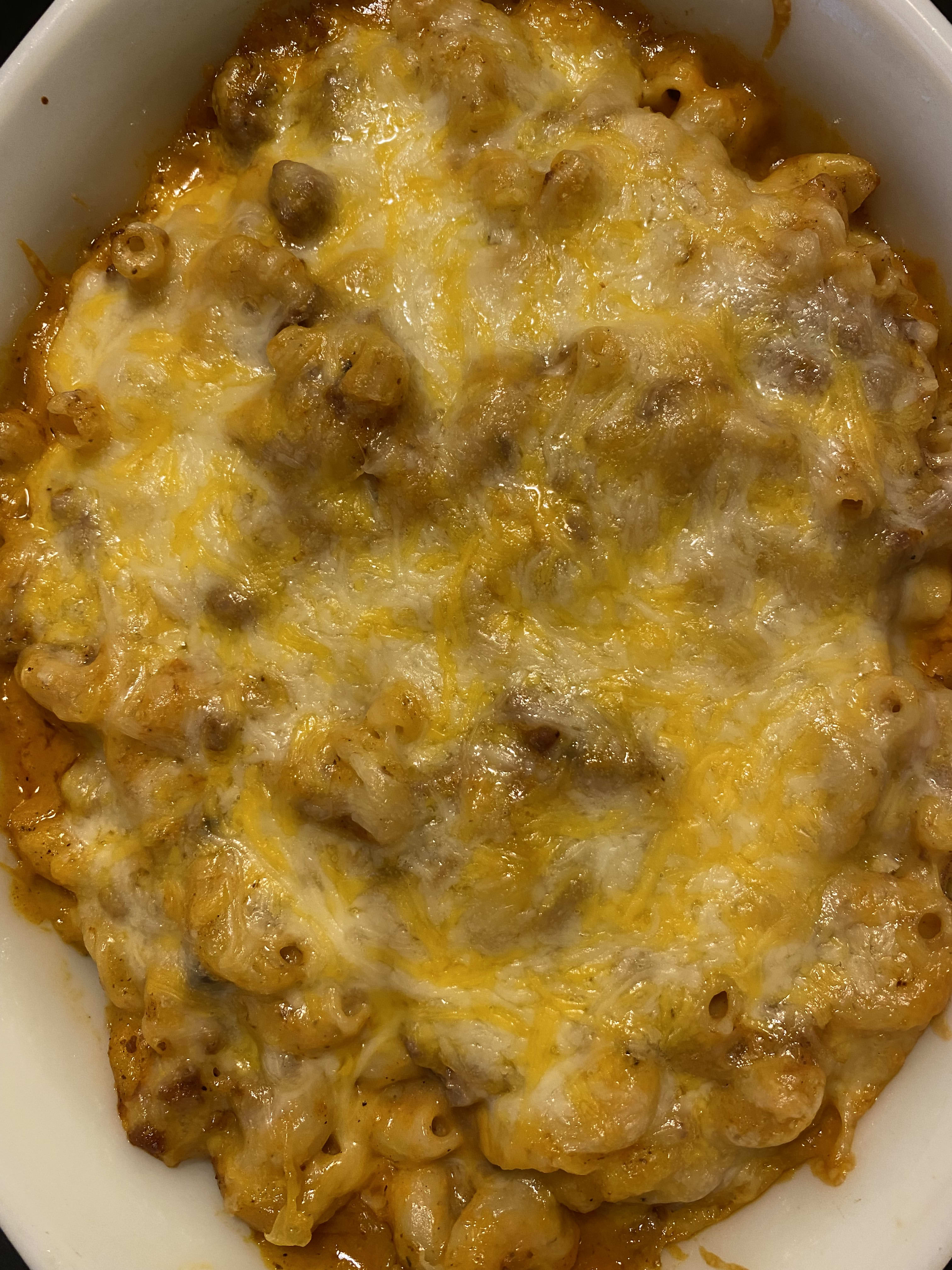 It's a picture of Jolene's Aunt Barb’s Cheesy Hamburger Noodle Casserole