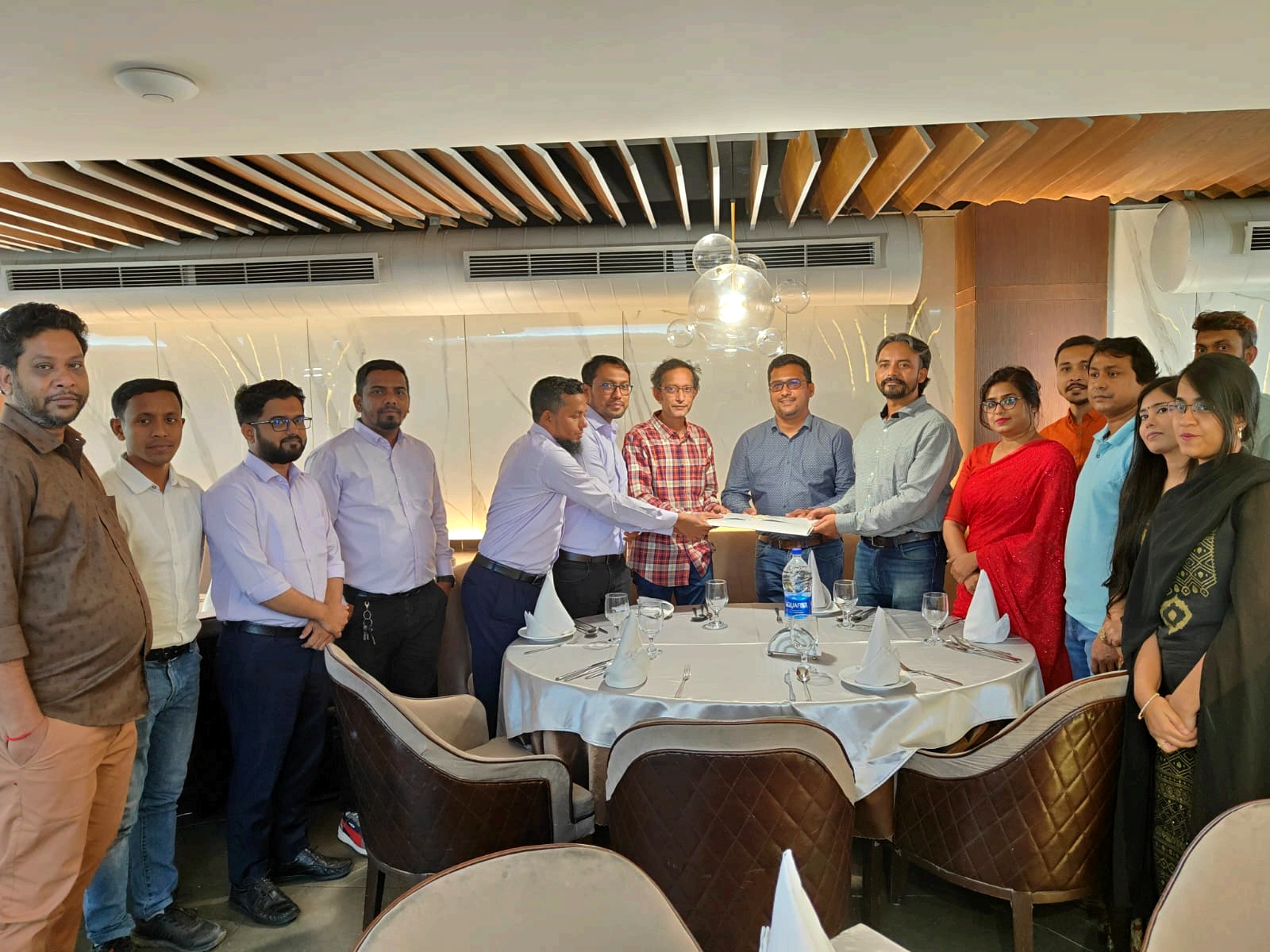 Aerial YMCA Floor Sale Agreement Signing Program with Silver Bricks